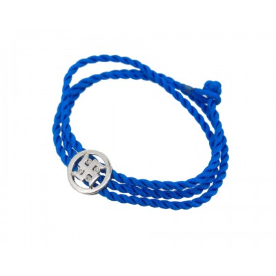 Swastik Bracelet in Silver with Diamonds